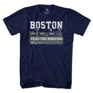 Chowdaheadz Boston Green Monstah Skyline TShirt Unisex Tee Soft Cotton Blend